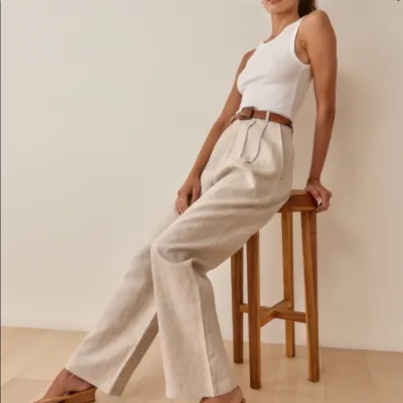 Reformation Pants - NWT NEW Reformation Vesta Long Linen Pants
